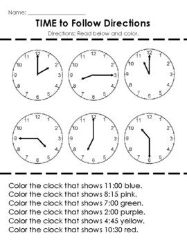Telling time coloring sheet by the neutral nook tpt