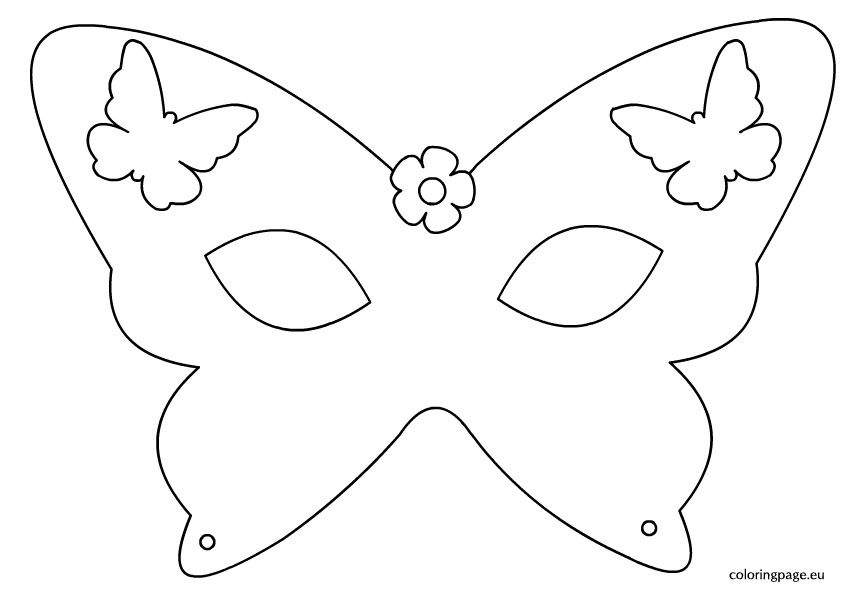 Butterfly mask template coloring page animal mask templates mask template printable animal face mask
