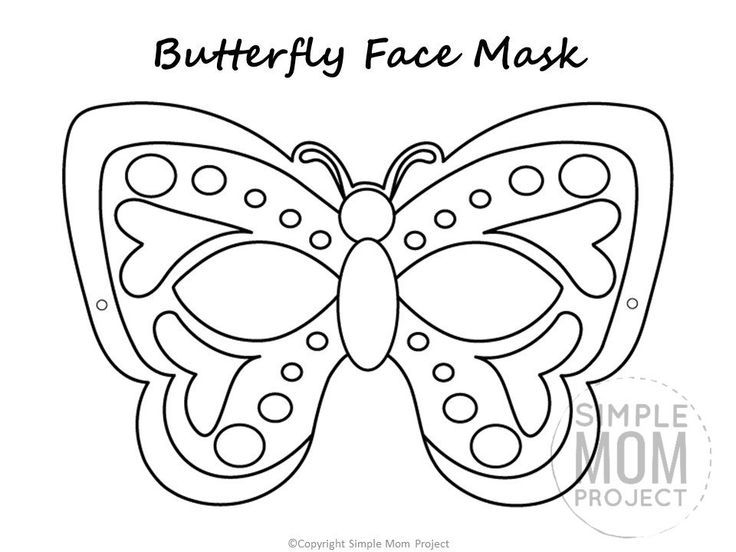 Free printable butterfly mask template coloring page butterfly coloring page butterfly mask mask template
