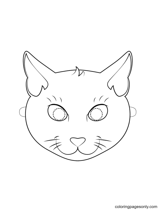 Halloween masks coloring pages printable for free download