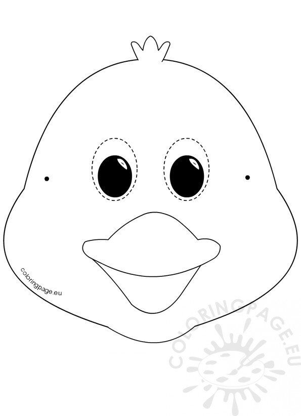 Chick mask coloring page coloring page