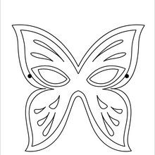 Butterfly mask coloring pages