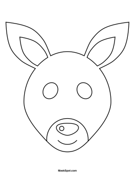 Printable kangaroo mask