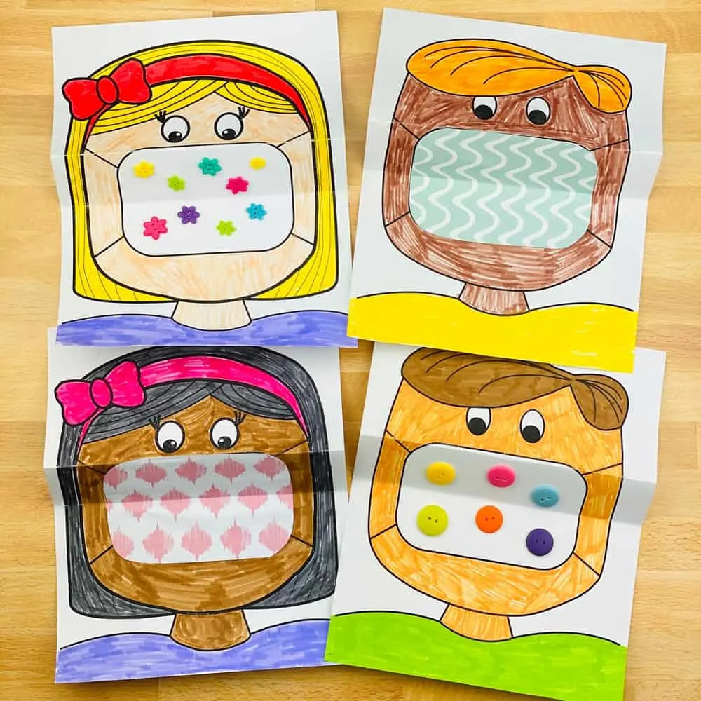 Mask loring art for kids