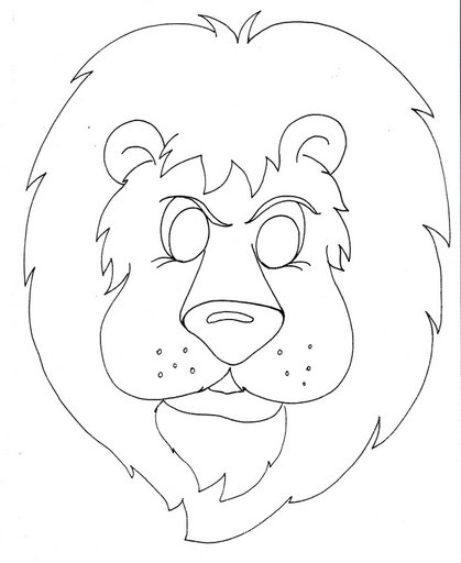 Lion mask coloring page crafts and worksheets for preschooltoddler and kindergarten