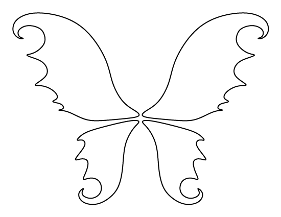 Free printable fairy wing template