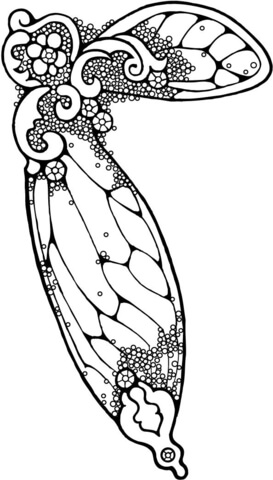 Fairy wing coloring page free printable coloring pages