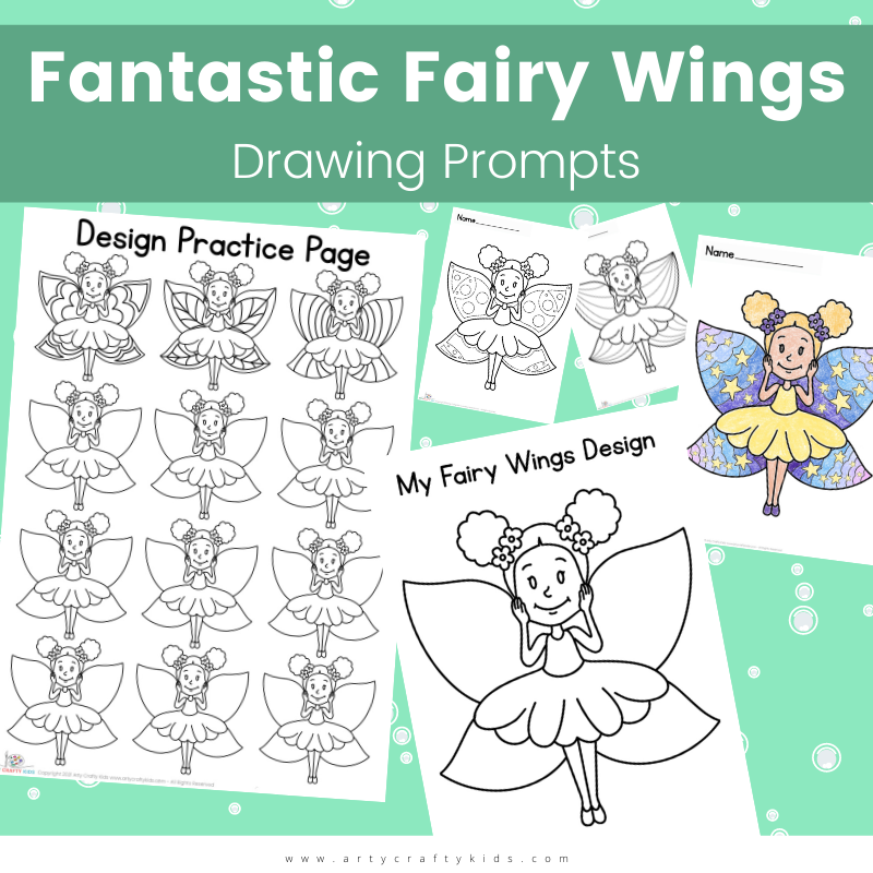 Fantastic fairy wings drawing prompts