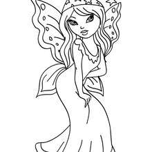 Fairy flying coloring pages