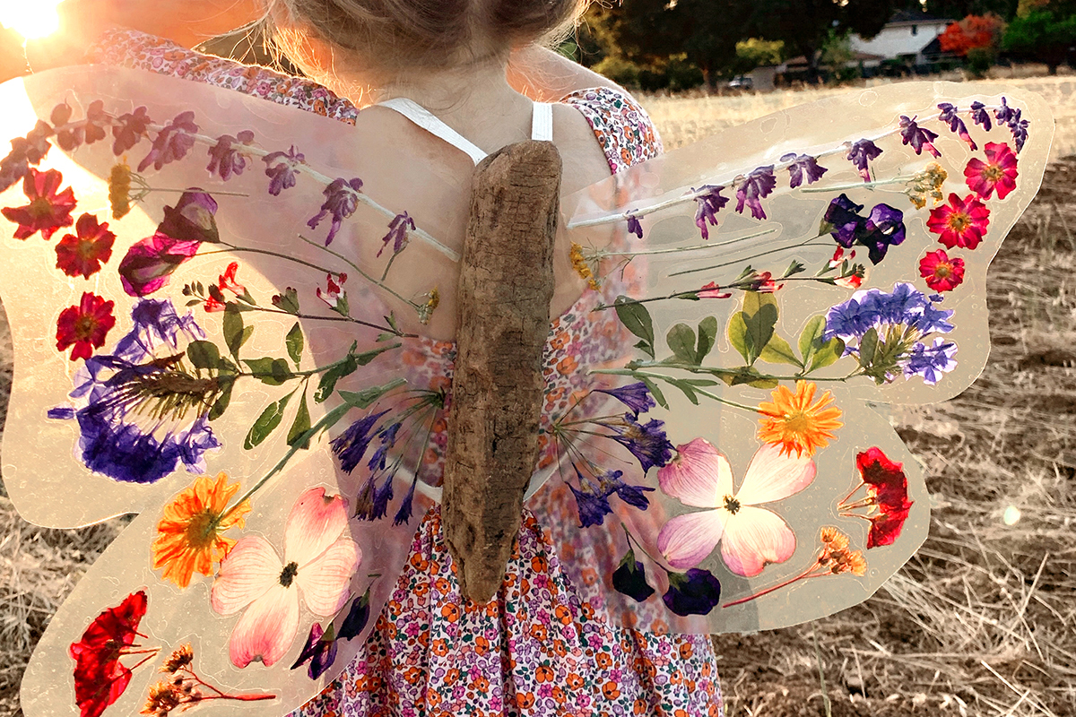 Diy flower butterfly wings