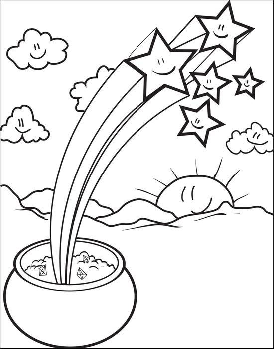 Pot of gold coloring pages