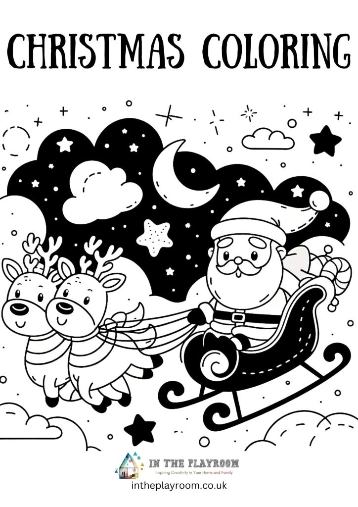 Free printable santa loring pages for kids