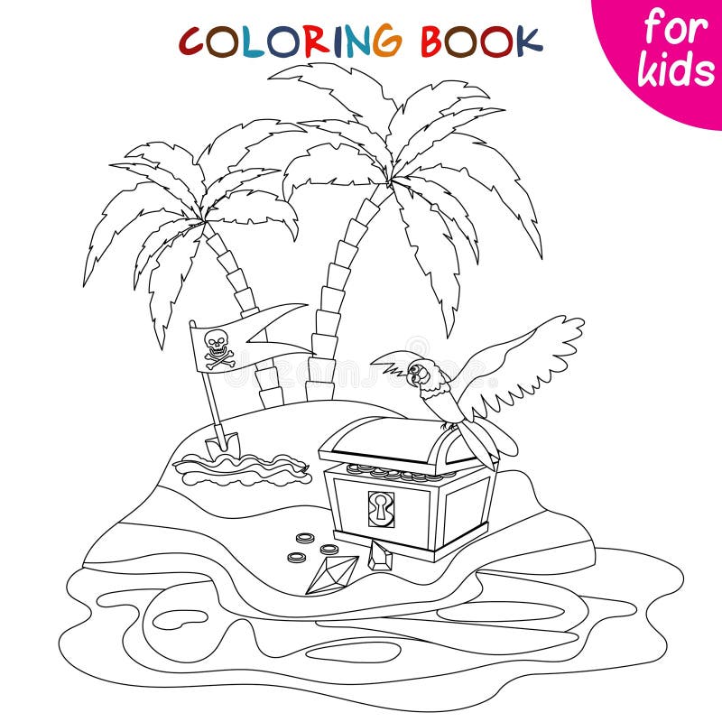 Island coloring page stock illustrations â island coloring page stock illustrations vectors clipart