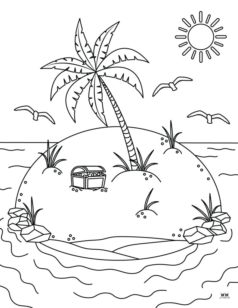 Beach coloring pages