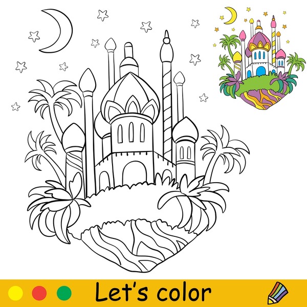 Thousand colouring book island royalty