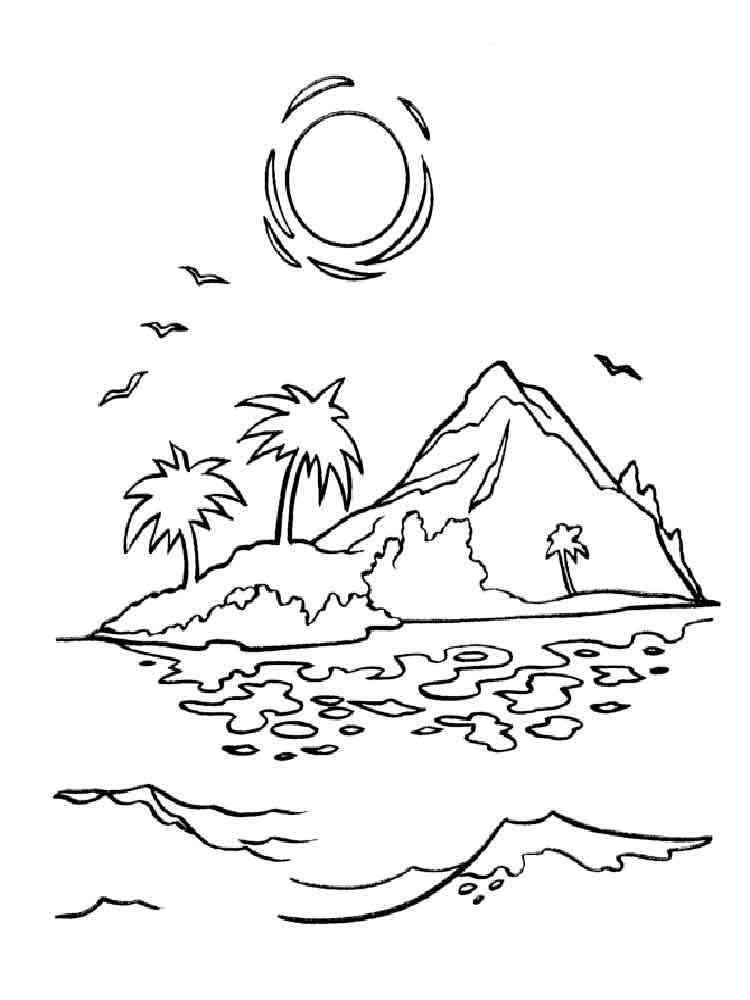 Island coloring pages