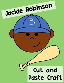 Jackie robinson cut and paste craft black history month by ms g gets crafty