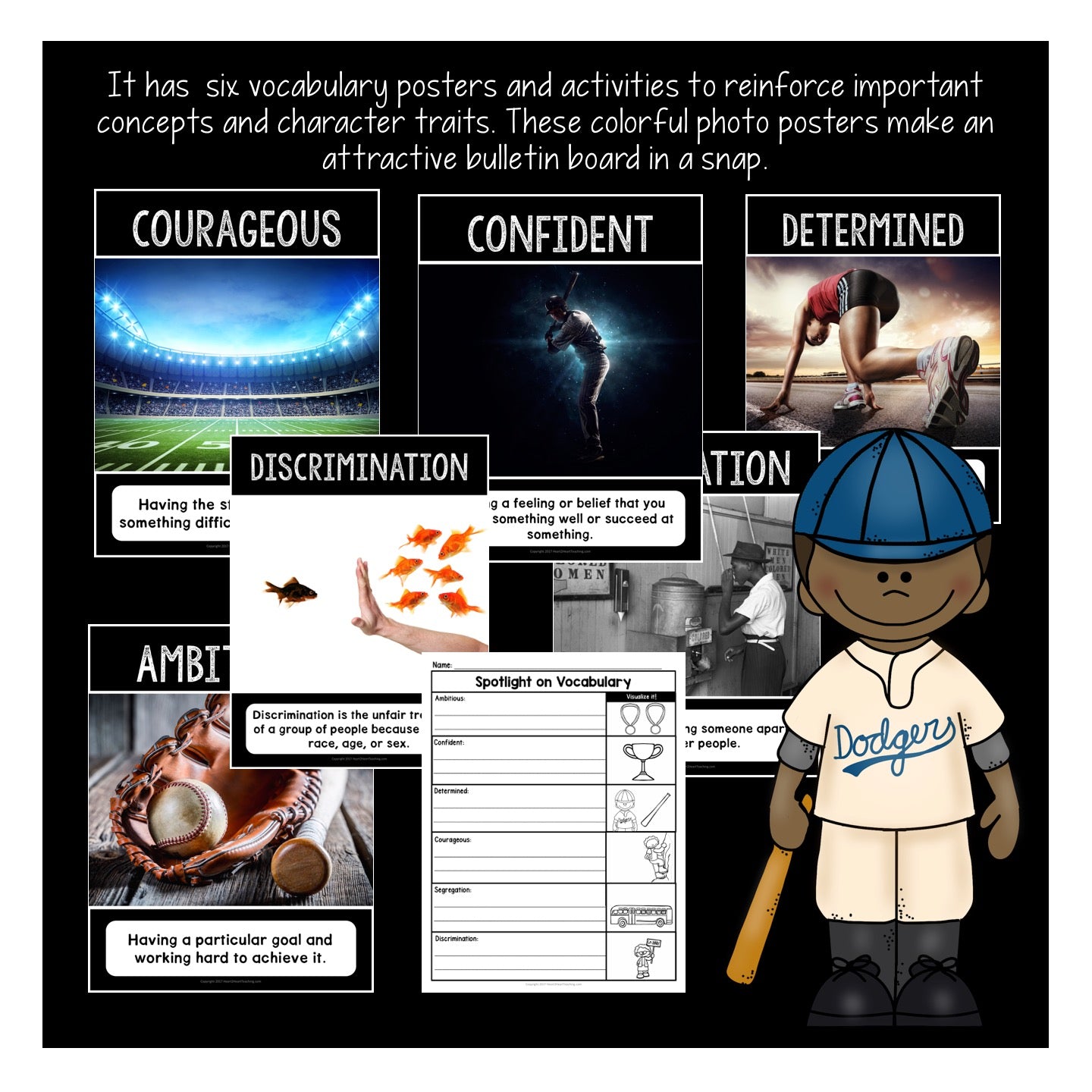 The life story of jackie robinson activity pack â heart heart teaching