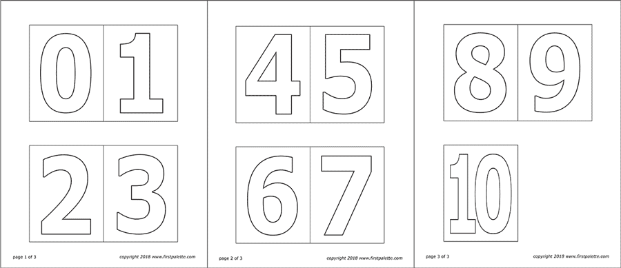 Numbers free printable templates coloring pages