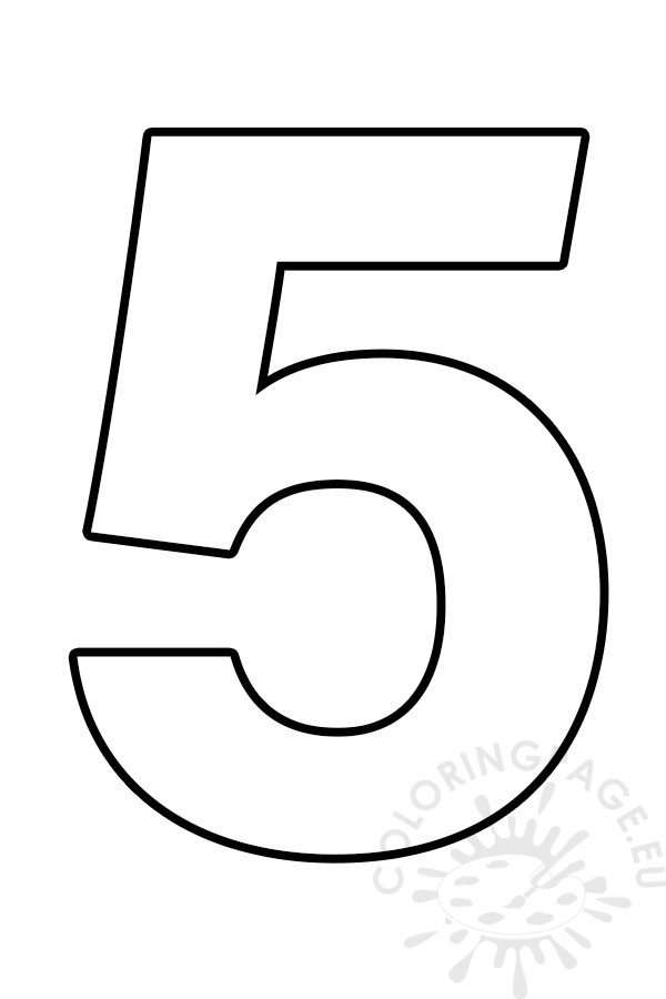 Number template coloring page