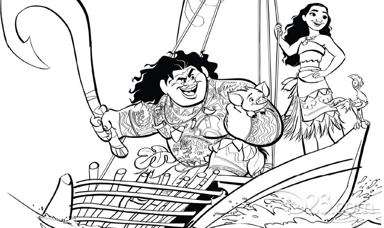 Youll love these printable moana coloring pages