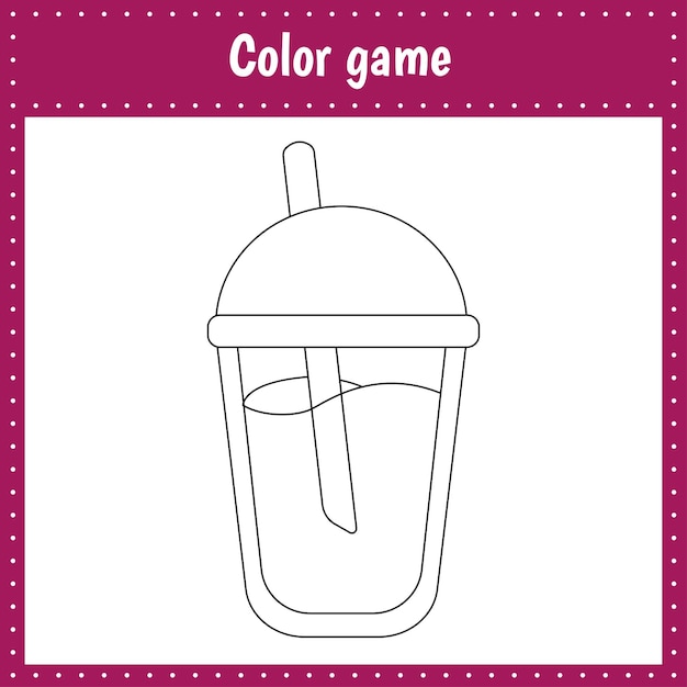 Premium vector coloring page of a lemonade for kids education and activity vector black and white illustration on white background