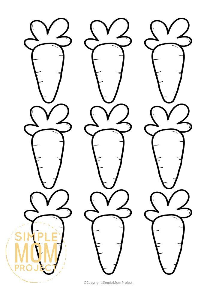Free printable large medium and small carrot templates easter printables free free printable crafts easter templates