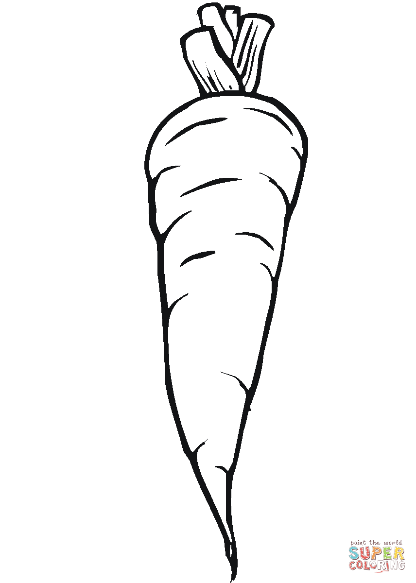 Carrot coloring page free printable coloring pages