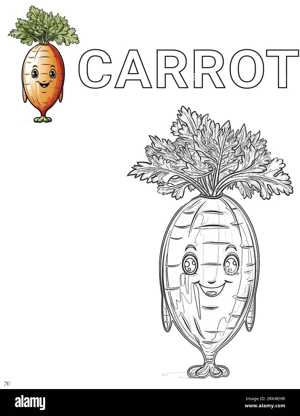 Carrot coloring book cut out stock images pictures