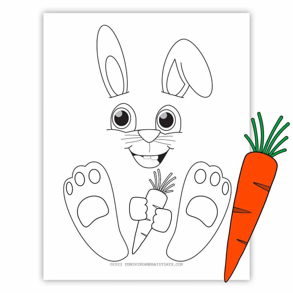 Easter bunny coloring page