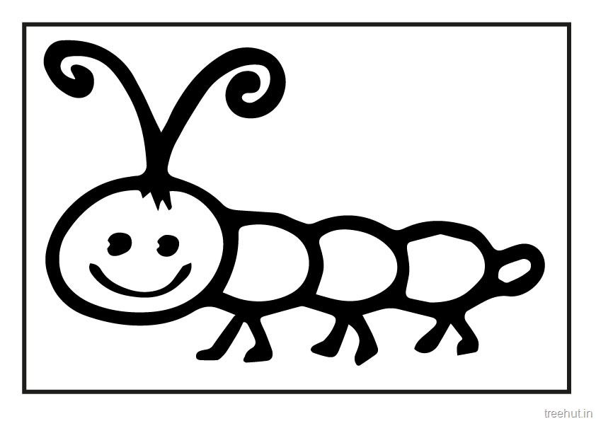 Cute caterpillar colorg pages