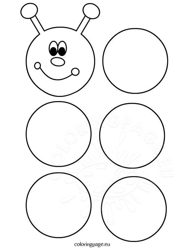 Printable caterpillar template coloring page