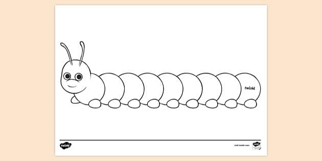 Caterpillar outline teacher made