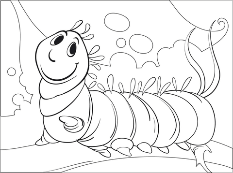 Caterpillar coloring page free printable coloring pages