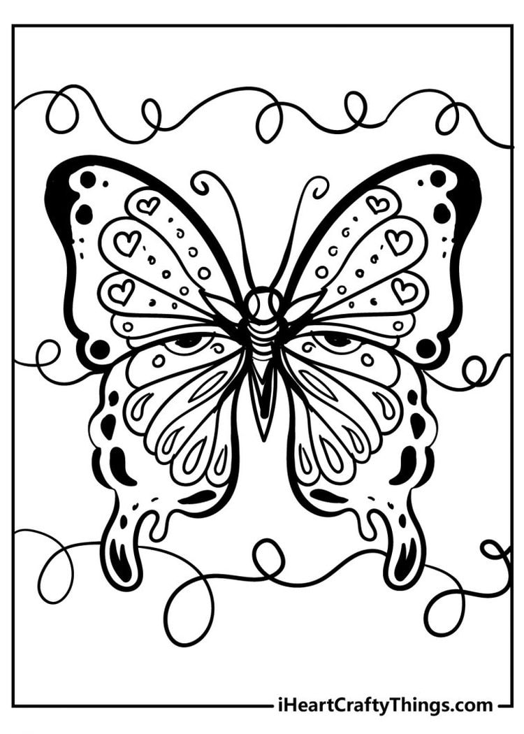 Butterfly coloring pages free printables