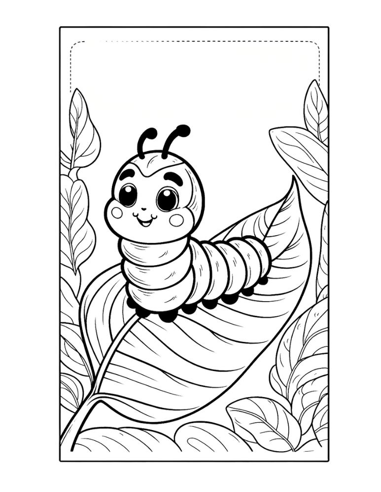 Free caterpillar coloring pages for kids