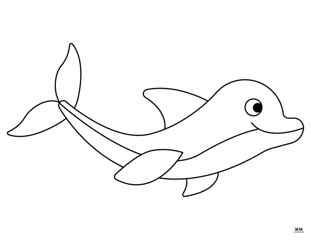 Dolphin coloring pages templates