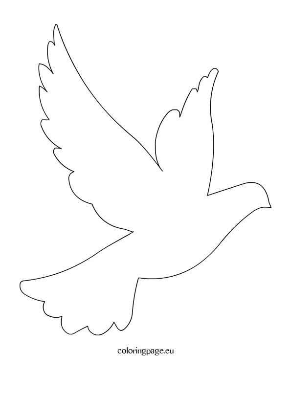 Dove template coloring page