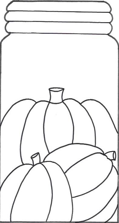 Pumpkin mason jar template