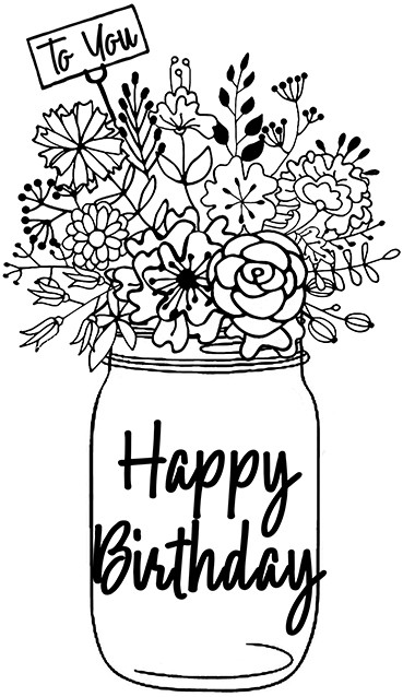 Birthday mason jar
