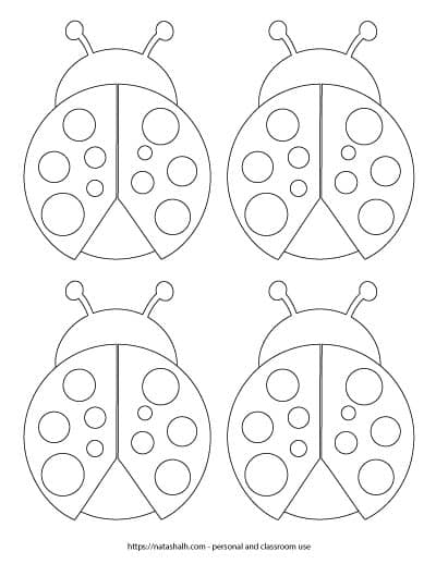 Free printable ladybug templates cute for coloring crafts