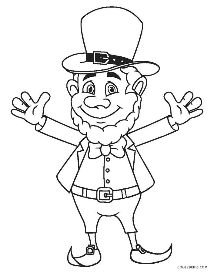 Free printable leprechaun coloring pages for kids