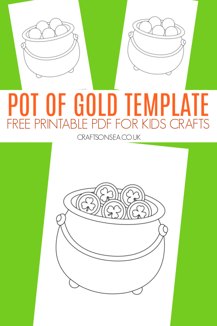 Pot of gold template free printable