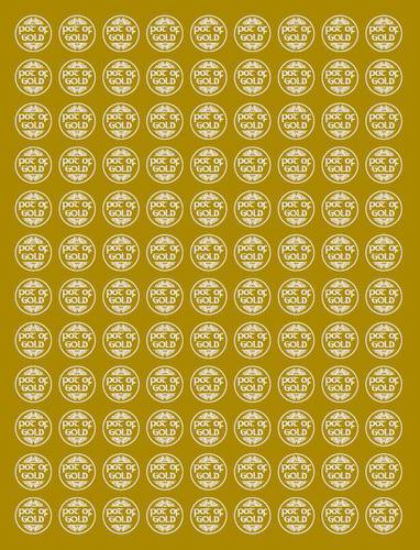 Pot of gold st patricks day label template