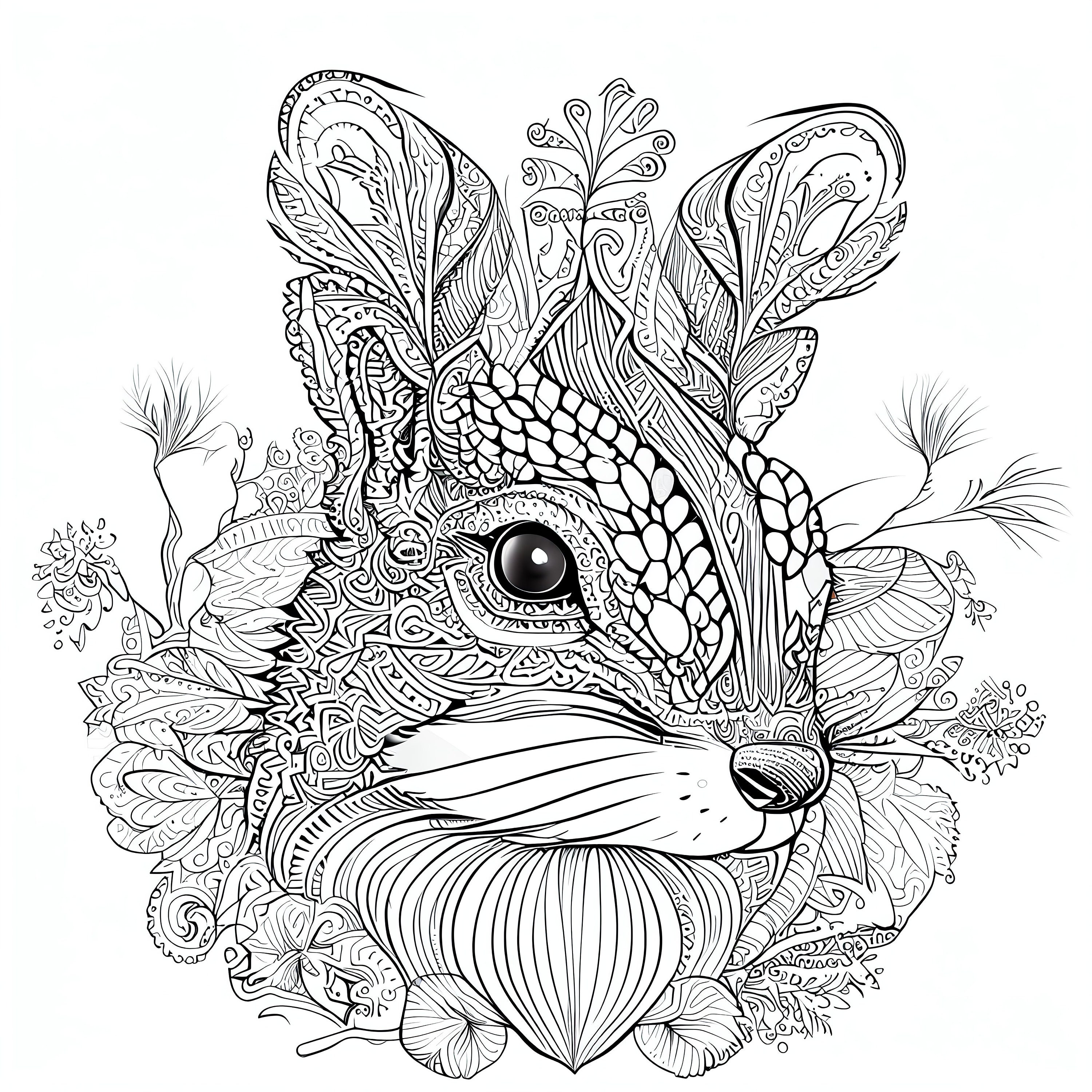 Pack stress relief coloring pages squirrel digital print garden detailed mandala instant download set coloring books for adults instant download