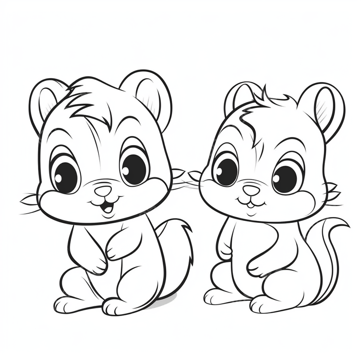 Two cartoon squirrels coloring pages to print car drawing cartoon drawing squirrel drawing png transparent image and clipart for free download