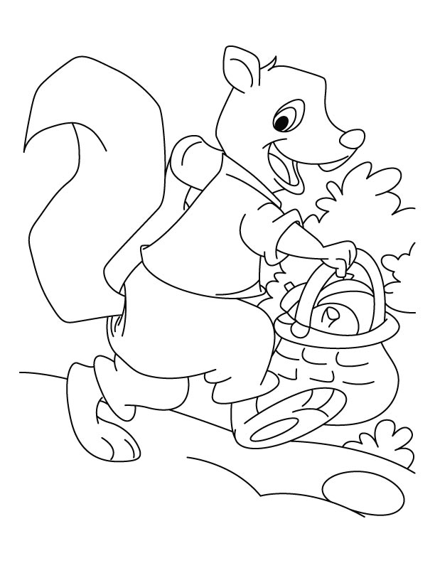 Squirrel shopping grocery coloring pages download free squirrel shopping grocery coloring pages for kids best coloring pages