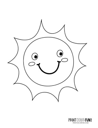 Fun sun coloring pages at