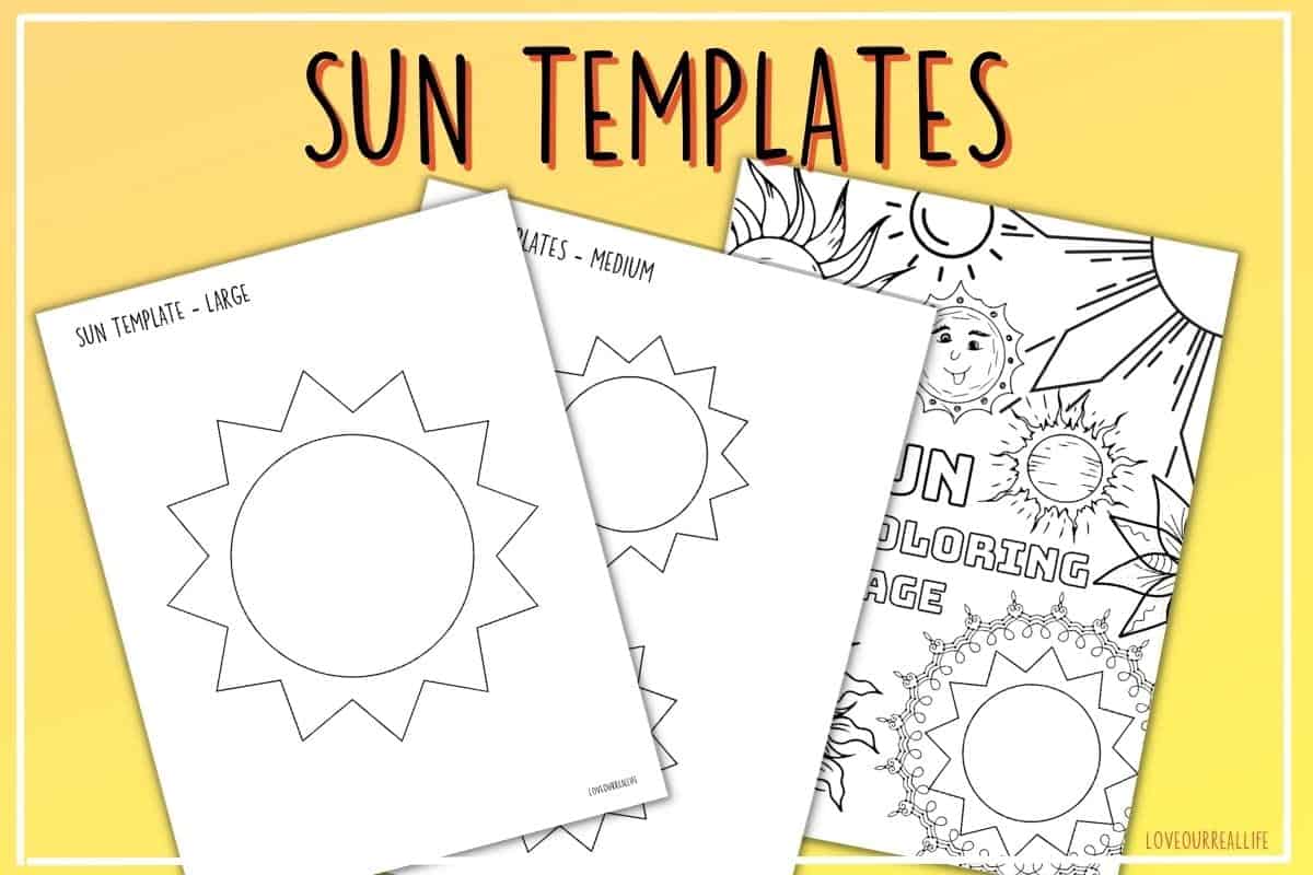 Sun template printable