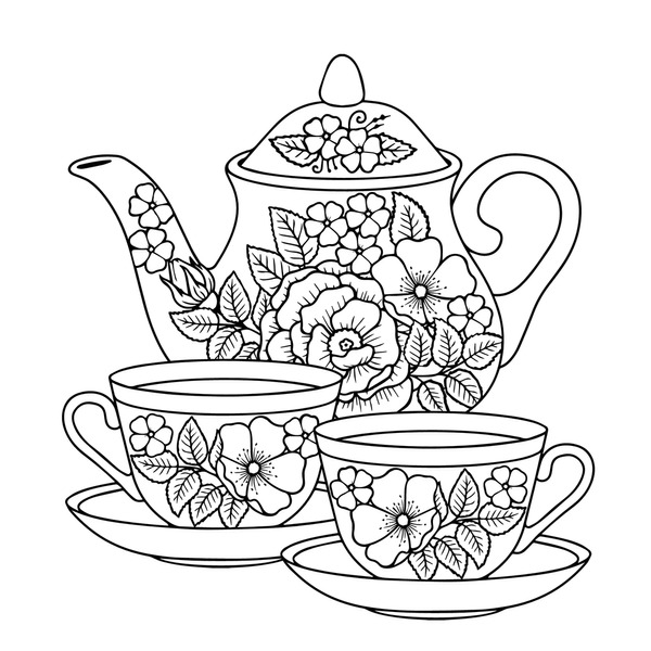 Thousand color book teapot royalty